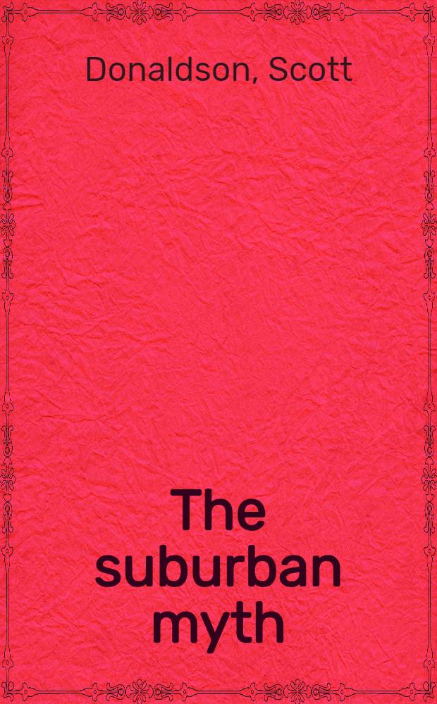 The suburban myth