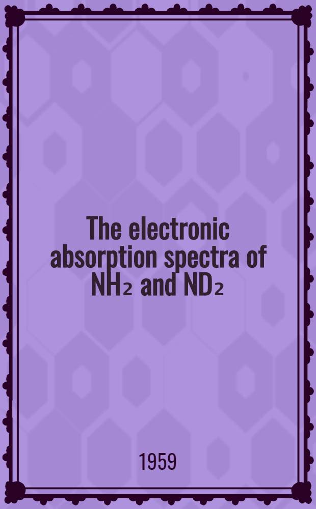 The electronic absorption spectra of NH₂ and ND₂