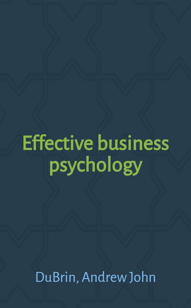 Effective business psychology
