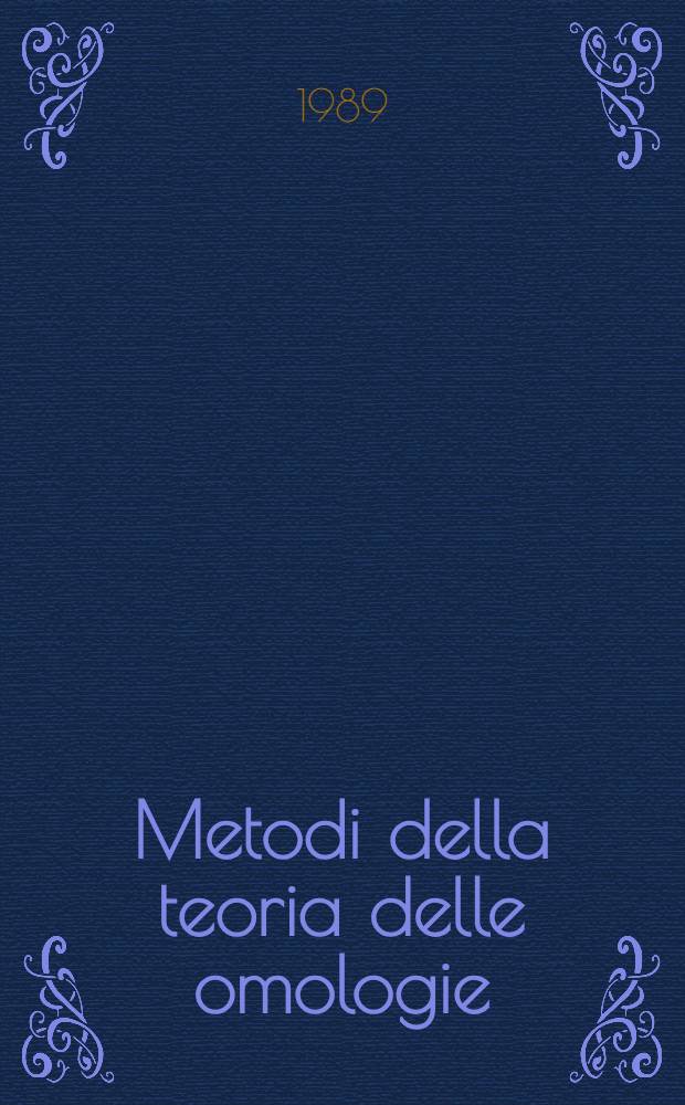 Metodi della teoria delle omologie
