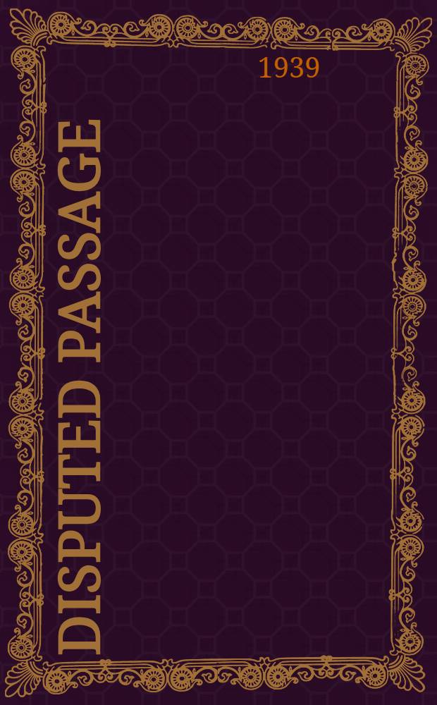 Disputed passage