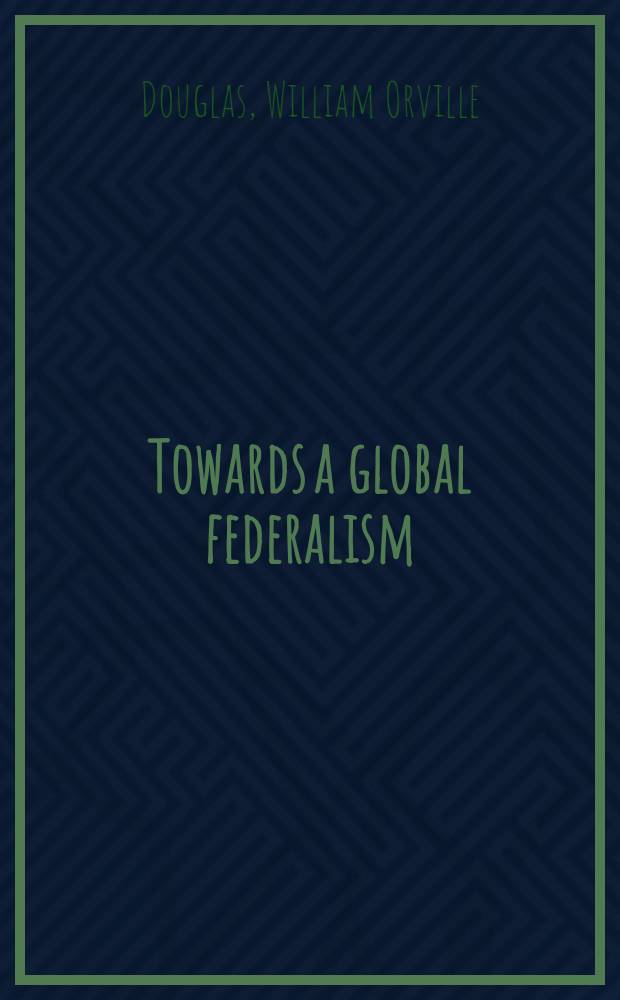 Towards a global federalism