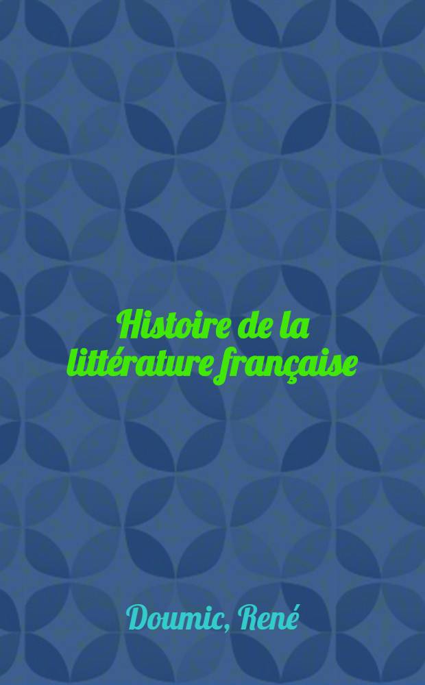 Histoire de la littérature française