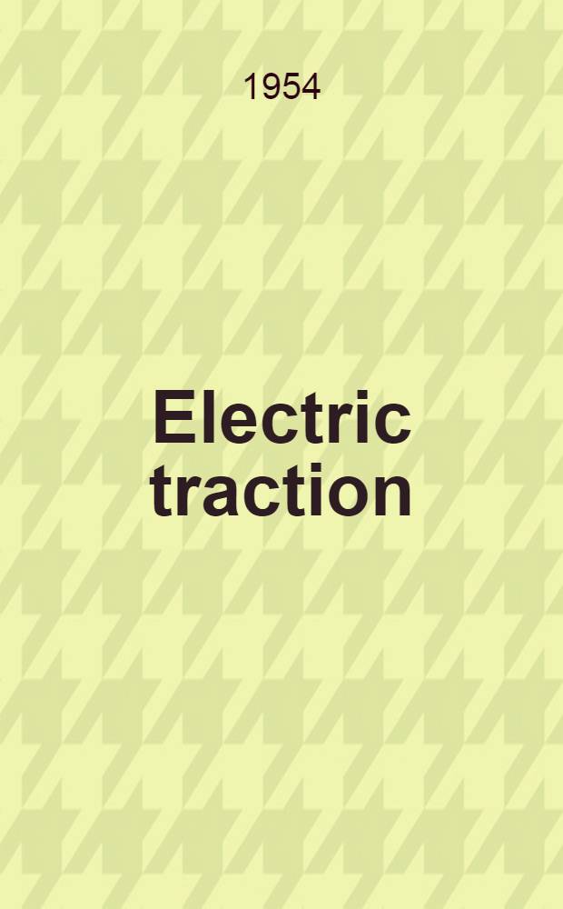 Electric traction