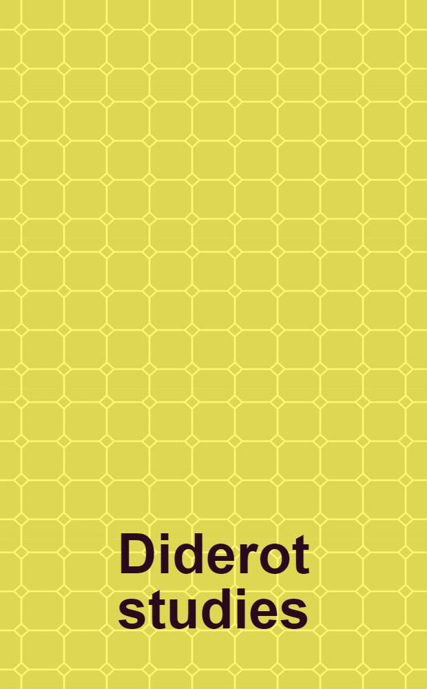 Diderot studies