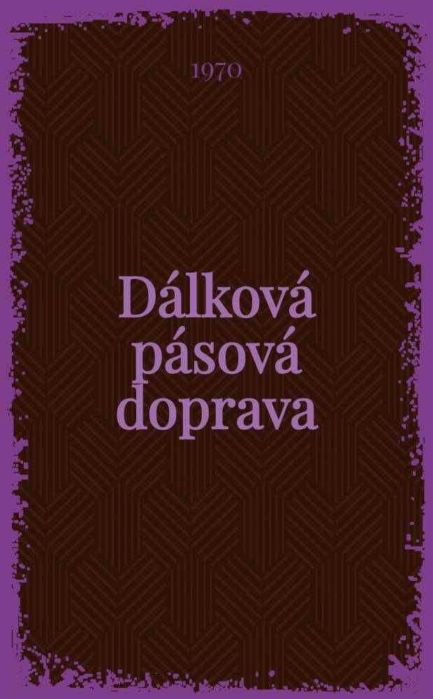 Dálková pásová doprava