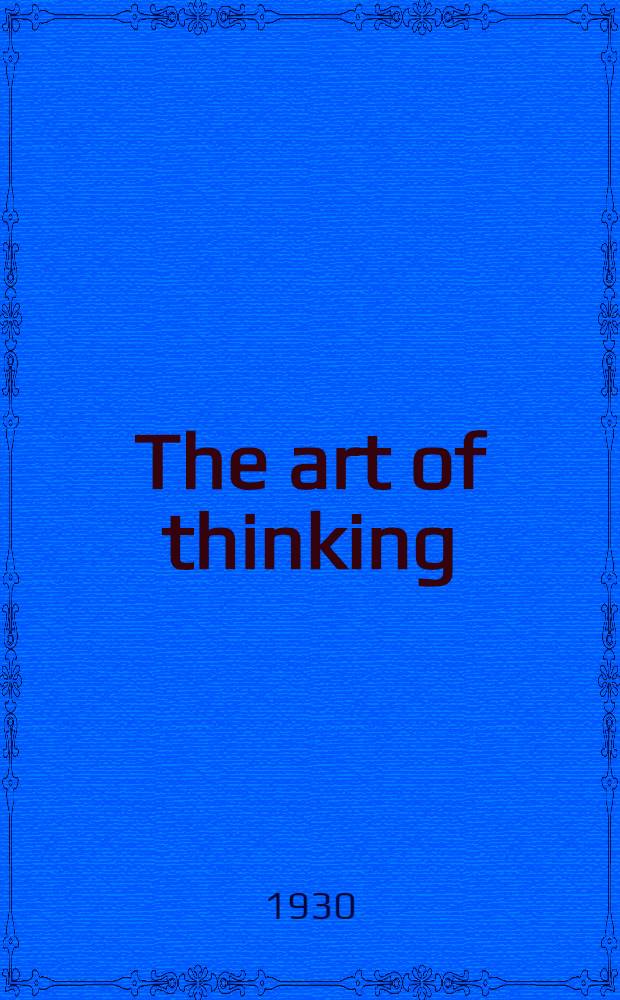 The art of thinking