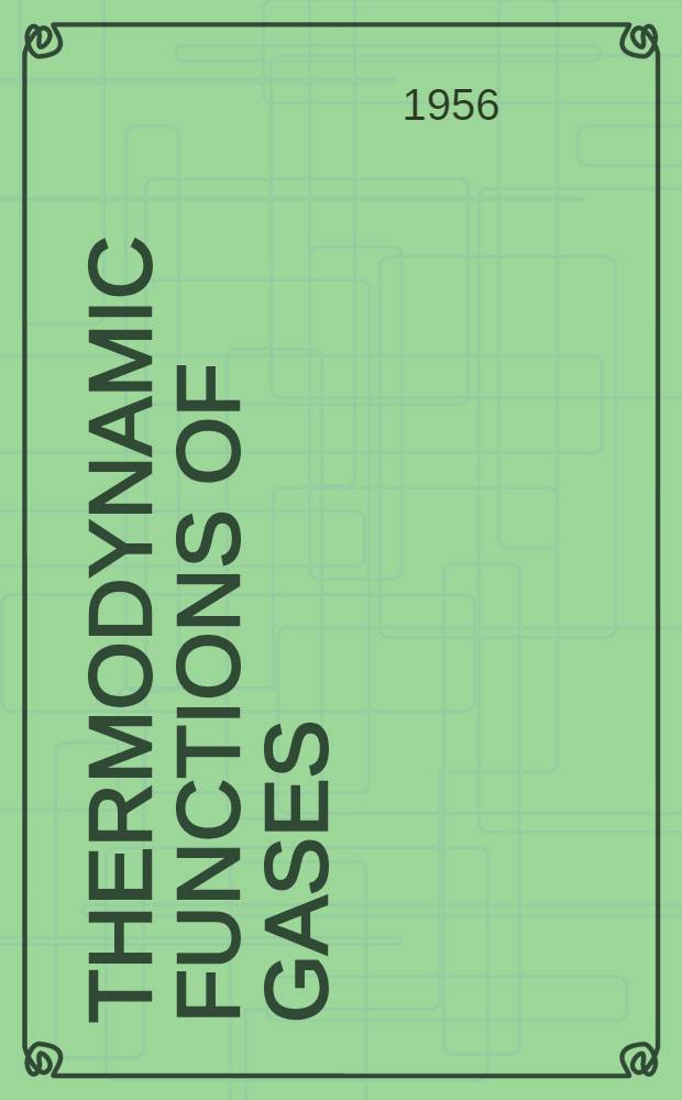 Thermodynamic functions of gases