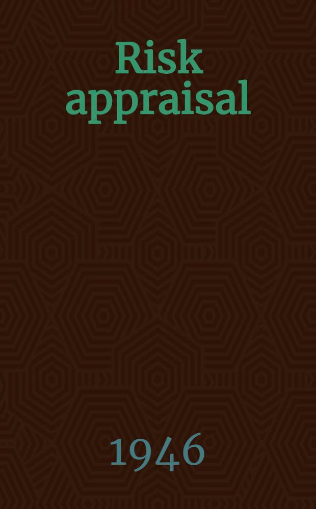 Risk appraisal