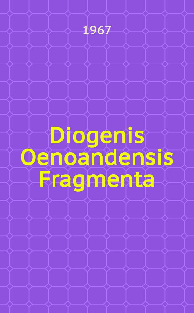 Diogenis Oenoandensis Fragmenta