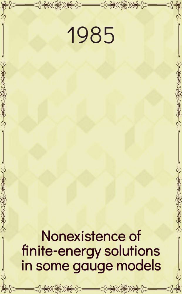 Nonexistence of finite-energy solutions in some gauge models