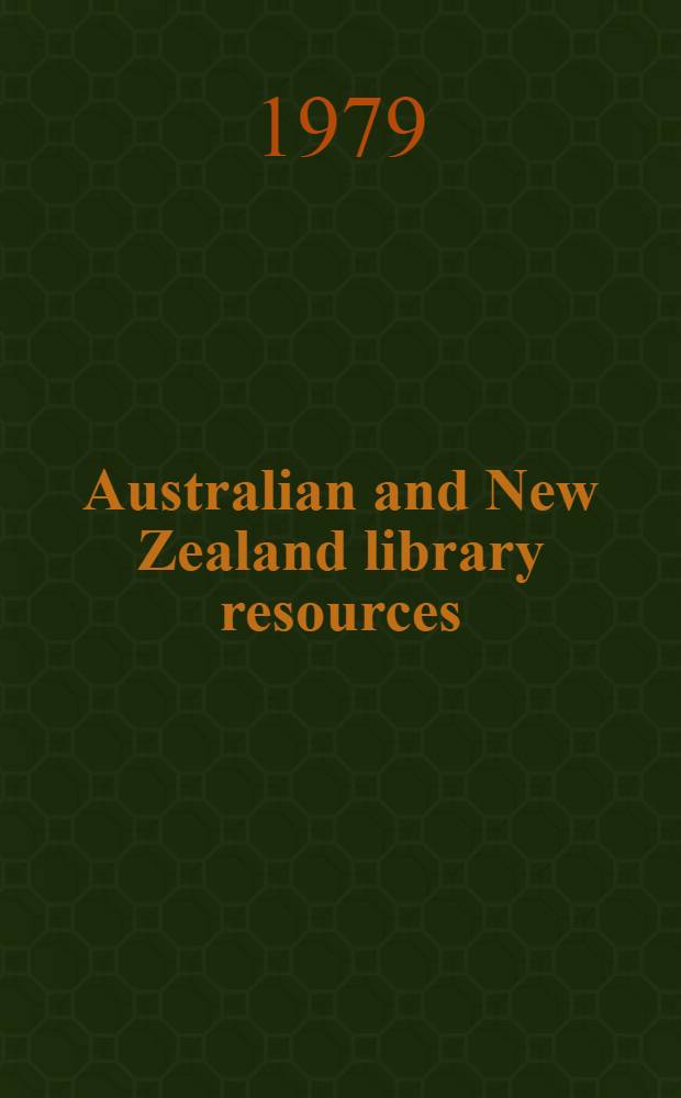 Australian and New Zealand library resources