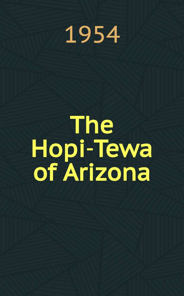 The Hopi-Tewa of Arizona