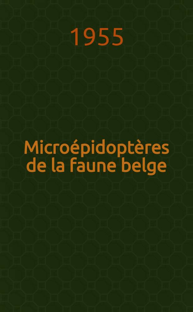 Micro&eacute;pidopt&egrave;res de la faune belge