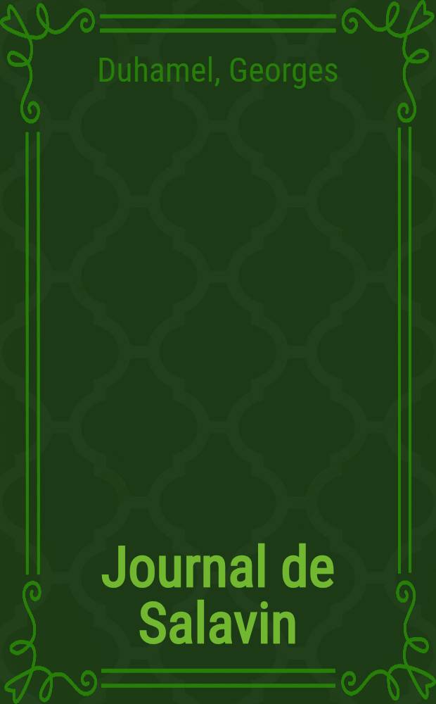 Journal de Salavin