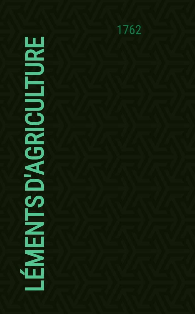 Éléments d'agriculture