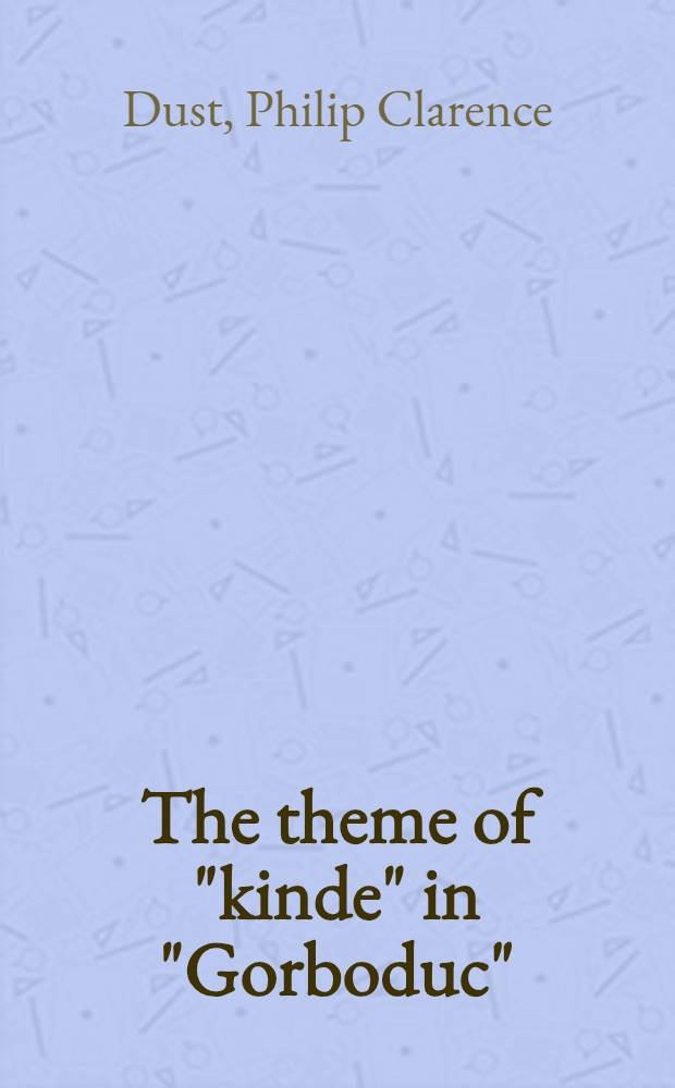 The theme of "kinde" in "Gorboduc"
