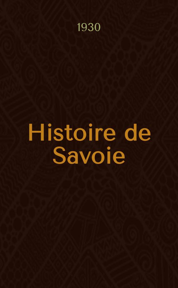 Histoire de Savoie