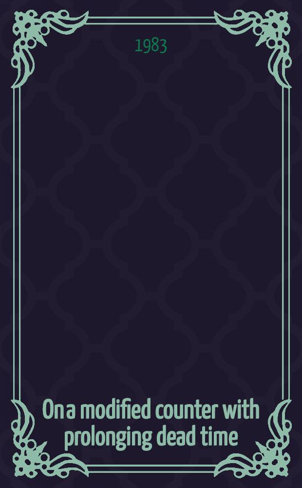 On a modified counter with prolonging dead time