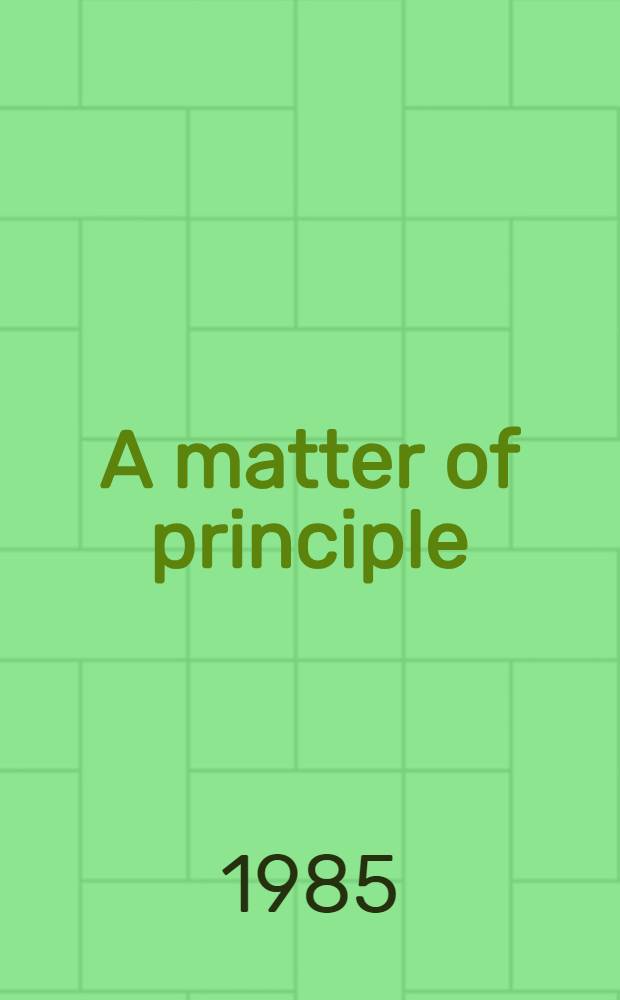 A matter of principle