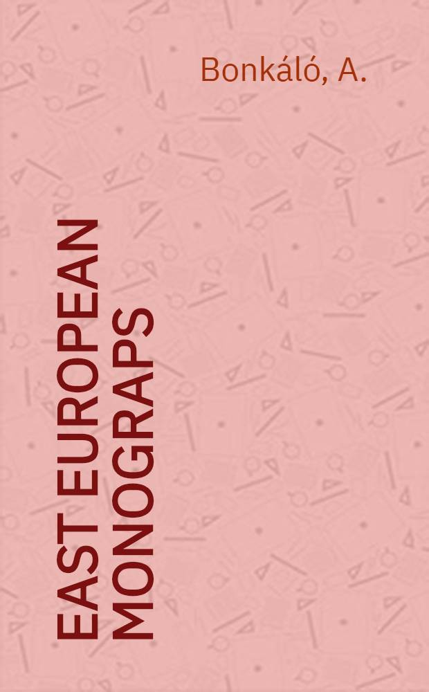 East European monograps : The Rusyns