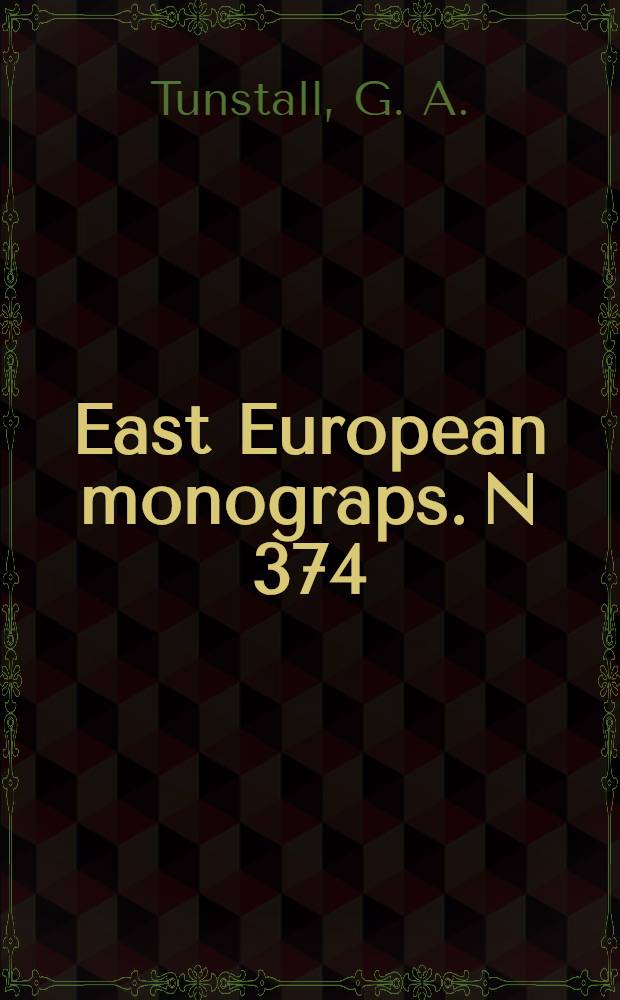 East European monograps. N 374 : Planning for war against Russia and Serbia