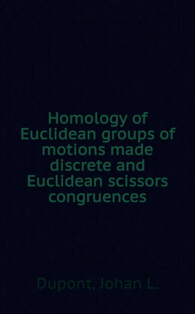 Homology of Euclidean groups of motions made discrete and Euclidean scissors congruences