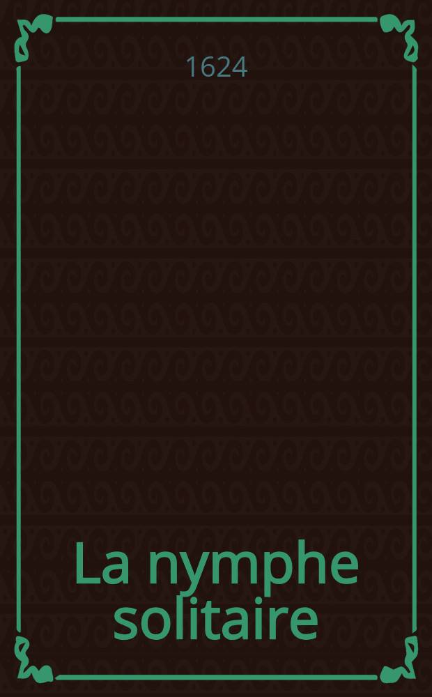 La nymphe solitaire
