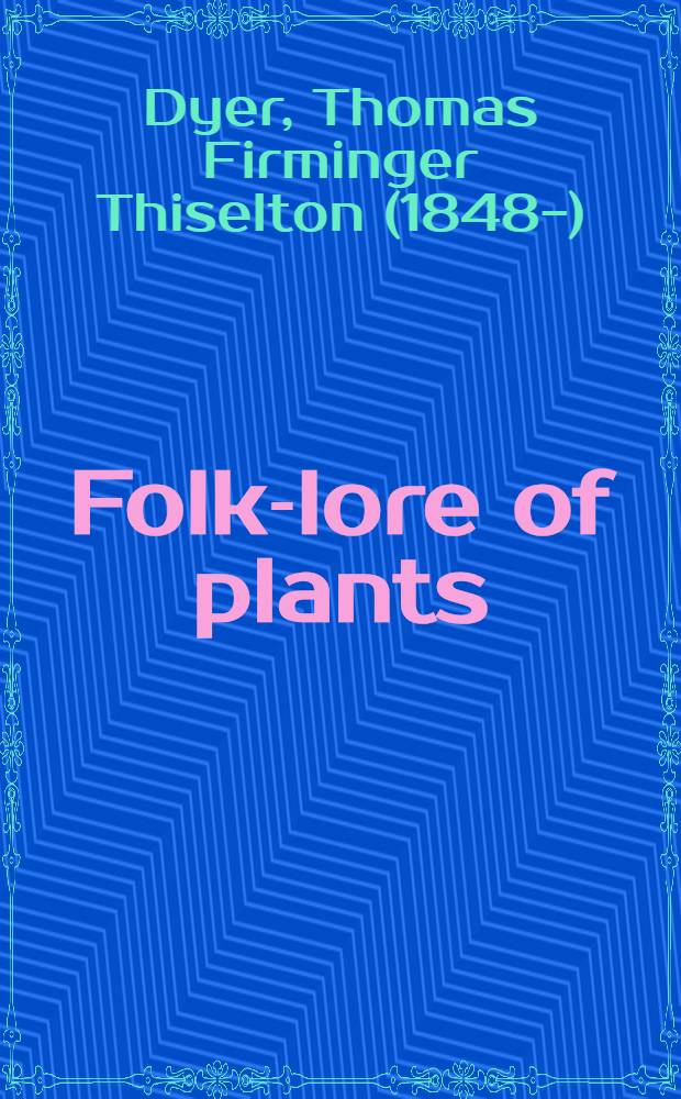 Folk-lore of plants