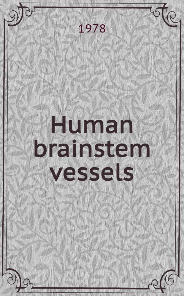 Human brainstem vessels