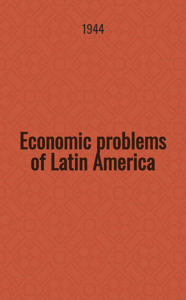 Economic problems of Latin America