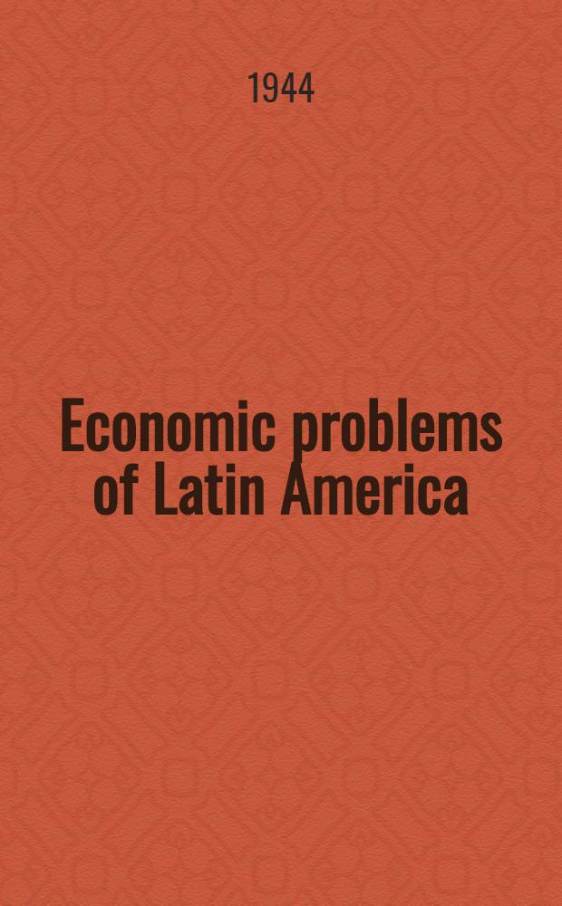 Economic problems of Latin America