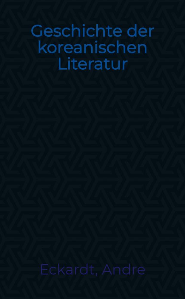 Geschichte der koreanischen Literatur