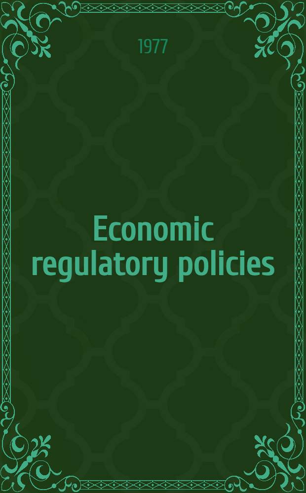 Economic regulatory policies