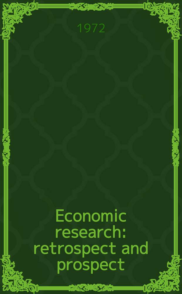 Economic research: retrospect and prospect : Fiftieth anniversary colloquium 1, 3-6. 3 : Policy issues and research opportunities in industrial organization
