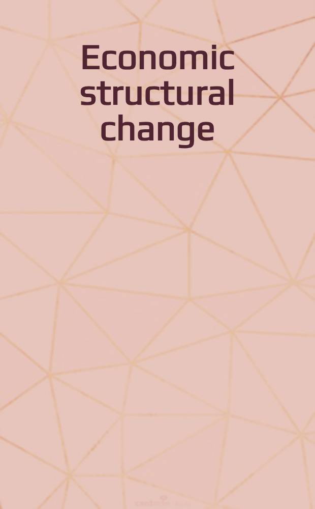 Economic structural change : Analysis a. a. forecasting