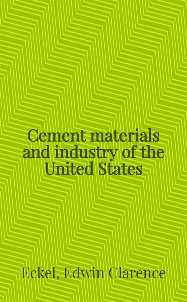 Cement materials and industry of the United States