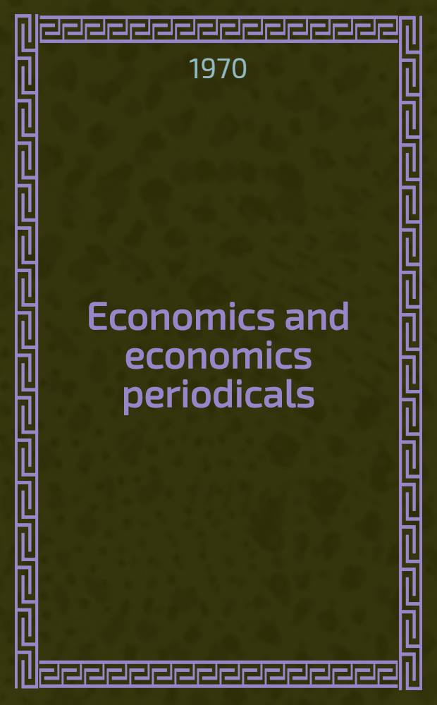 Economics and economics periodicals : Vol. 2