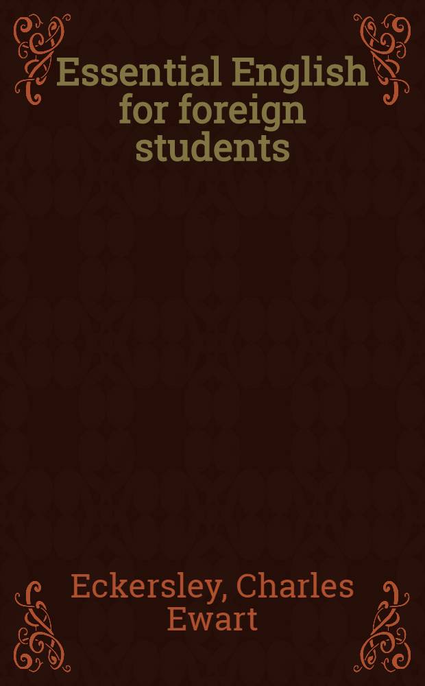 Essential English for foreign students