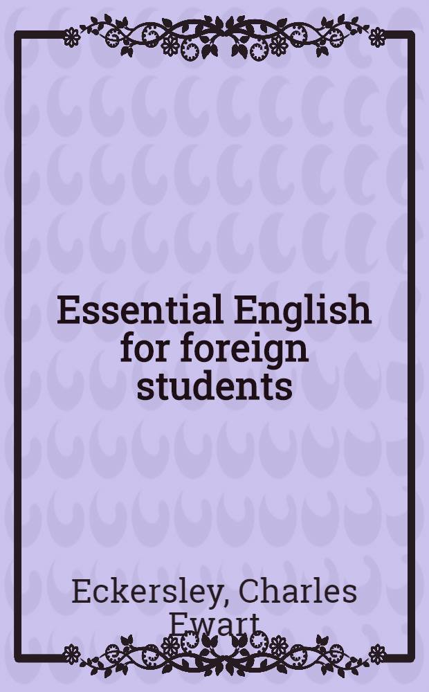 Essential English for foreign students