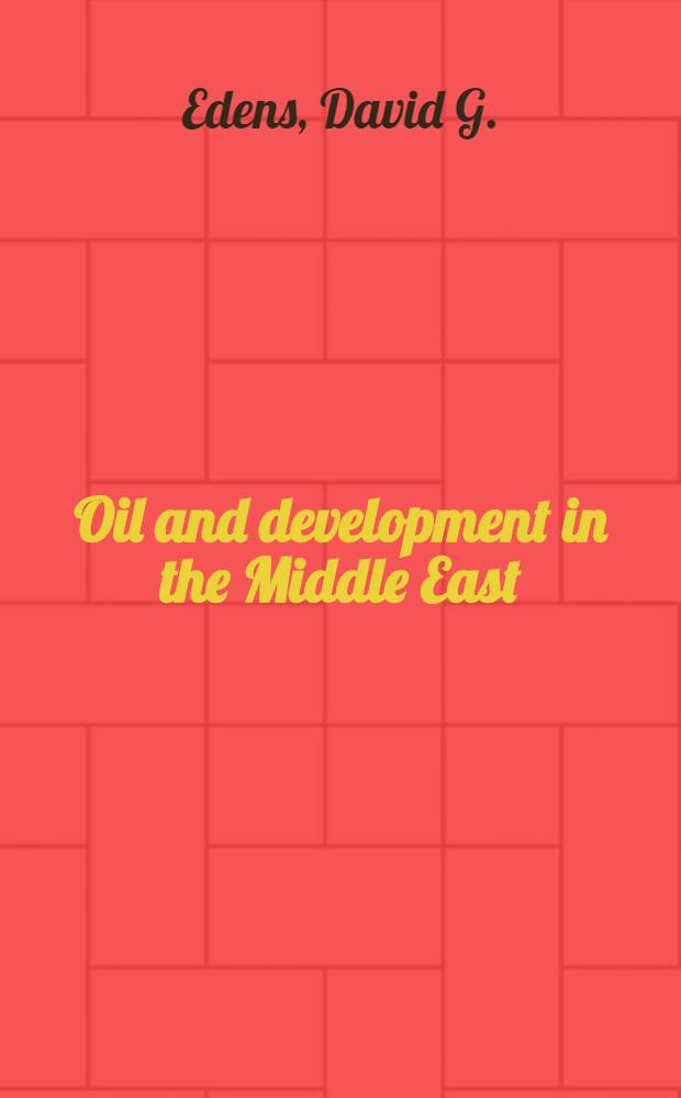 Oil and development in the Middle East
