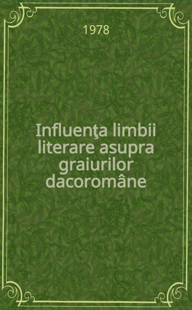 Influenţa limbii literare asupra graiurilor dacoromâne : Fonetica neologismului