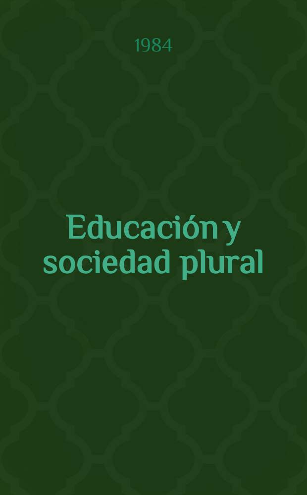 Educación y sociedad plural