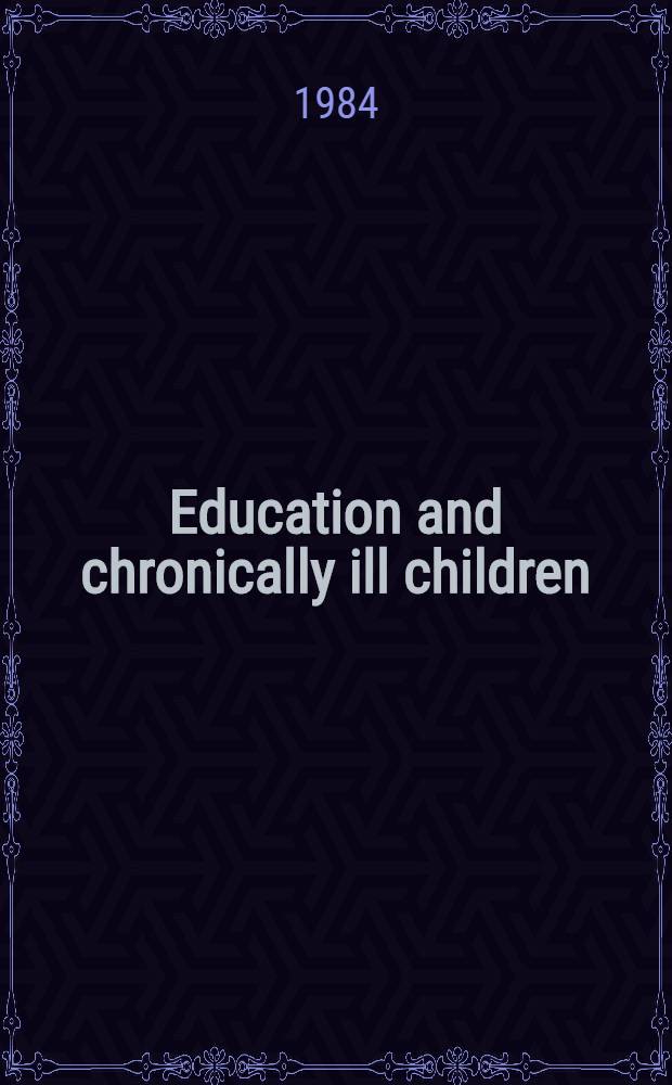 Education and chronically ill children : A need-based policy orientation