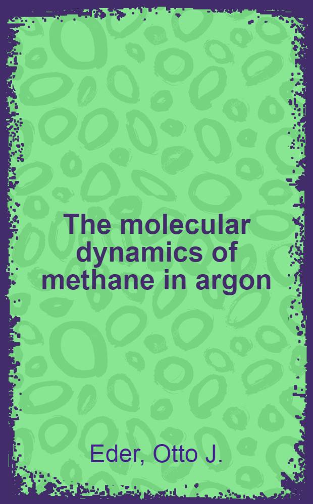 The molecular dynamics of methane in argon