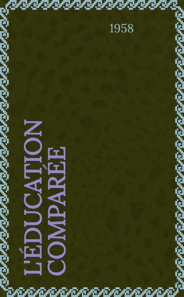 L'éducation comparée