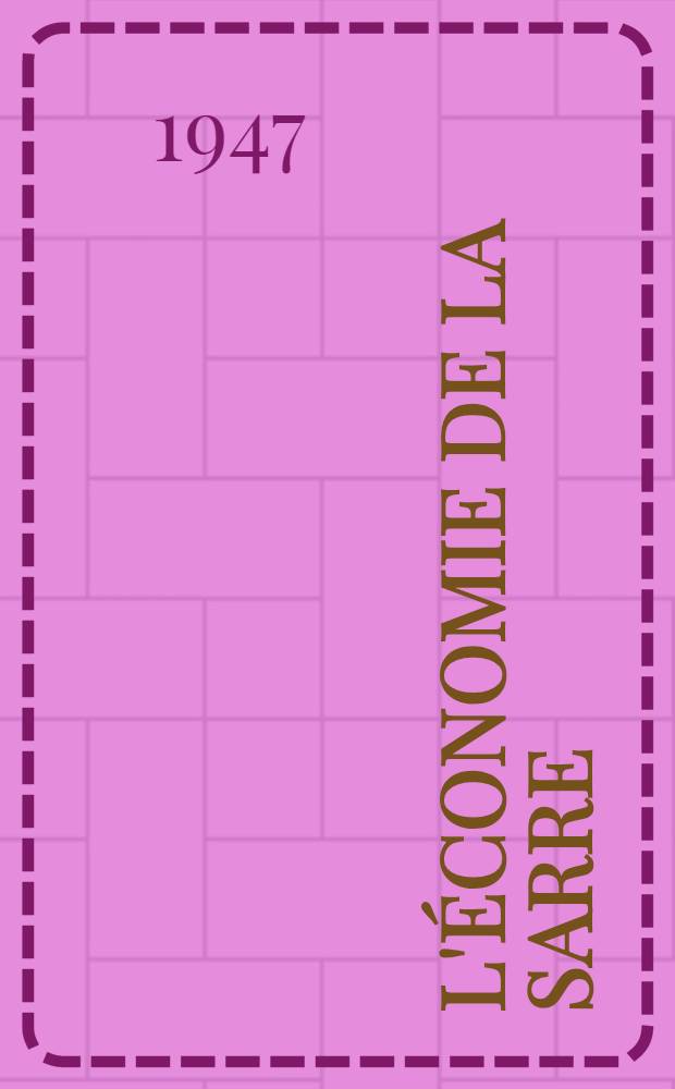 L'Économie de la Sarre