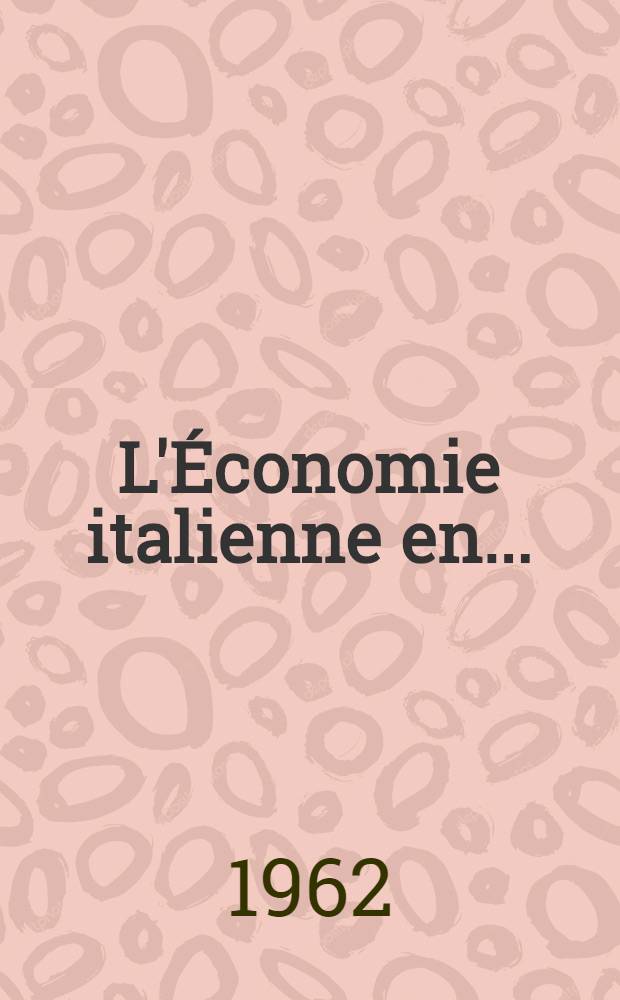 L'Économie italienne en .. : L'Économie italienne en 1961