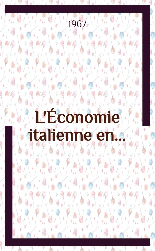 L'Économie italienne en .. : L'Économie italienne en 1966