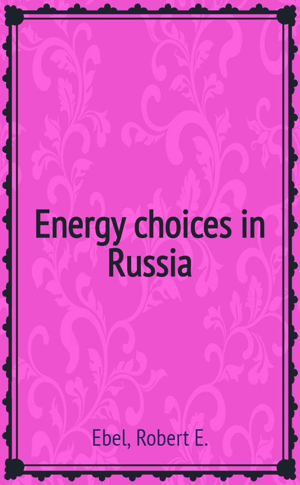 Energy choices in Russia